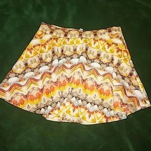 Topia multi color skater skirt